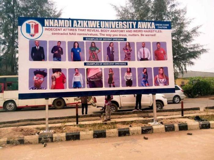 UNIZIK erects giant billboard with approved dress codes
