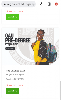 OAU announces Pre-Degree Admission, 2023/2024