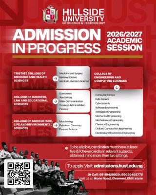 Hillside University of Science and Technology, Okemesi Post-UTME 2026: Eligibility and Registration Details