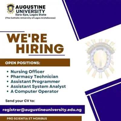 Augustine University announces multiple Job Openings across various departments