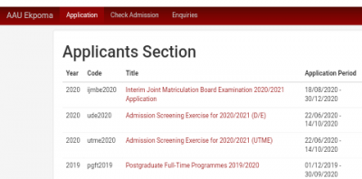 AAU extends Post-UTME registration for 2020/2021 session