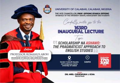 UNICAL announces 163rd Inaugural Lecture