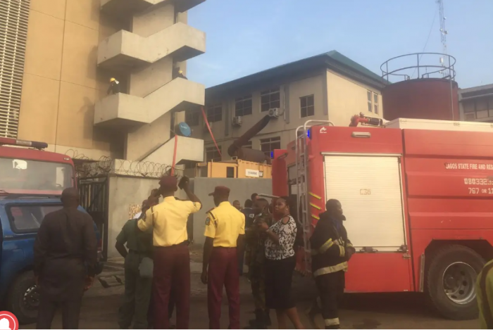 Several workers trapped as fire guts WAEC office in Lagos