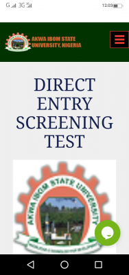 AKSU Direct Entry screening exercise for 2020/2021 session