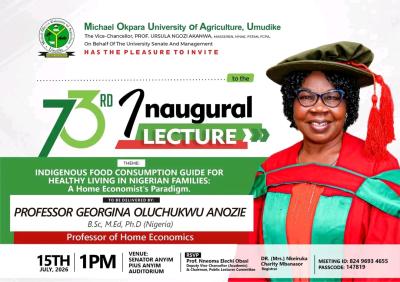 MOUAU announces 73rd Inaugural Lecture