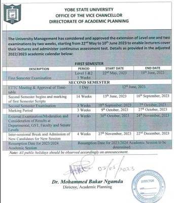 YSU releases adjusted academic calendar, 2022/2023