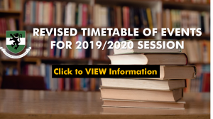 UNN revised academic calendar for 2019/2020 session