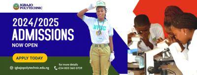 Igbajo Polytechnic ND/HND admission 2024: Eligibility and Registration details