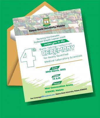KWASU 4th Induction Ceremony for Medical Laboratory Scientists holds 29th March