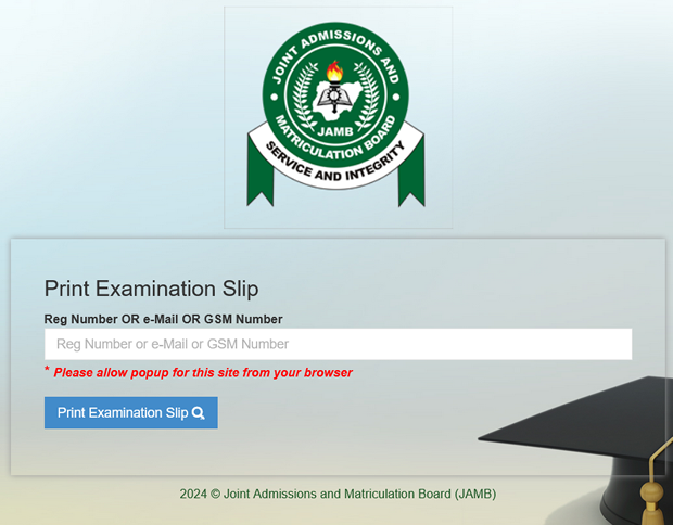 JAMB 2024 exam slips are ready - See steps to print yours