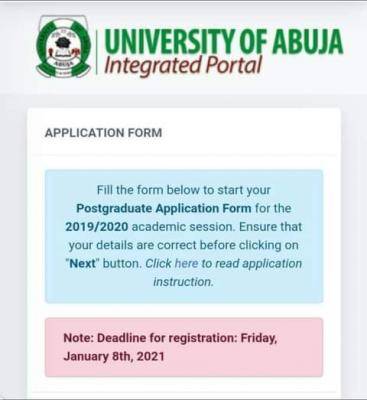 UNIABUJA reopens postgraduate application portal for 2019/2020 session