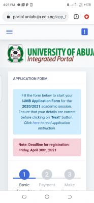 UNIABUJA extends IJMB programme application deadline, 2020/2021