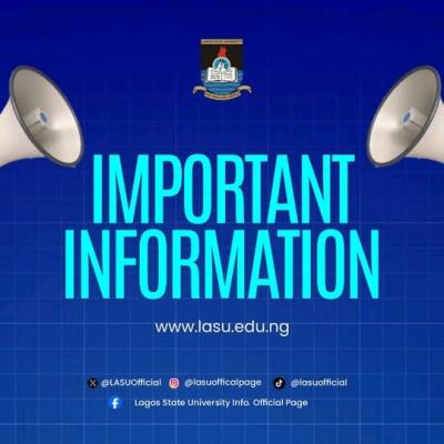 LASU announces commencement of Medical Screening for Newly Admitted Students, 2025/2026
