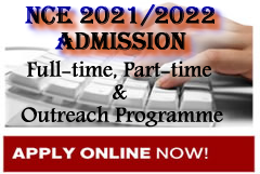 MOCPED NCE admission form for 2021/2022 session