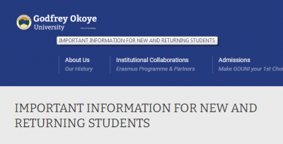 Godfrey Okoye University important guidelines to students ahead of resumption