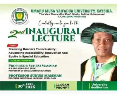 UMYUK announces 2nd Inaugural Lecture