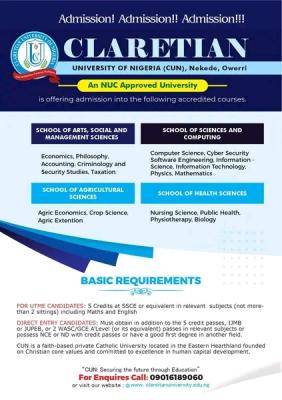 Claretian University Post-UTME 2023: Eligibility and Registration Details