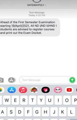 Gateway Polytechnic notice on 1st semester exam, 2020/2021