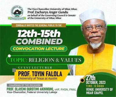 University of Mkar announces 12th-15th Combined Convocation