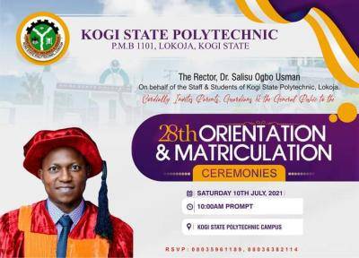 Kogi Poly announces 28th matriculation ceremony