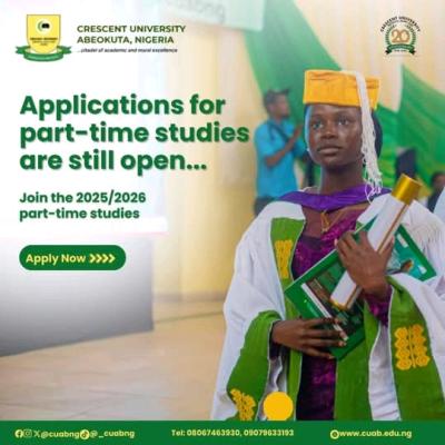 Crescent University Abeokuta opens admission into Part-Time Degree Programmes