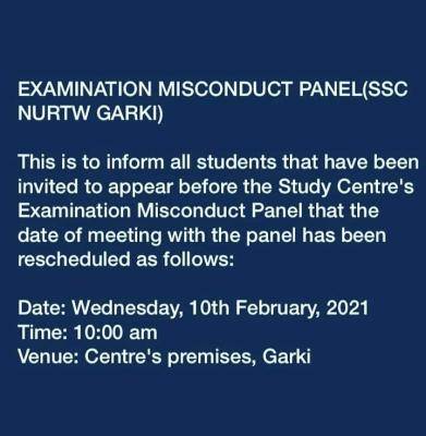 NOUN summons students over exam misconduct