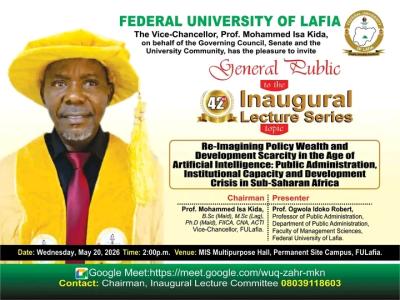 FULAFIA announces 42nd Inaugural Lecture
