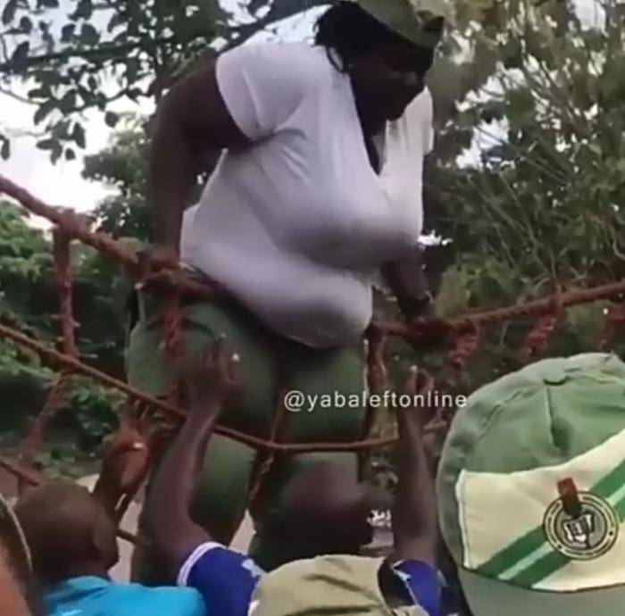 See Photo of Plus-sized Corper Who Was Determined to Engage in the Man O' War Drill