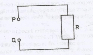 What must be connected between the points P and Q to establish a steady current through the incomplete circuit diagram given?