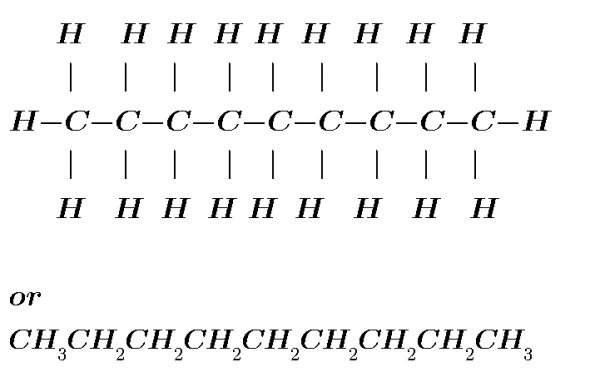 What Is The Chemical Structure For Nonane Myschool