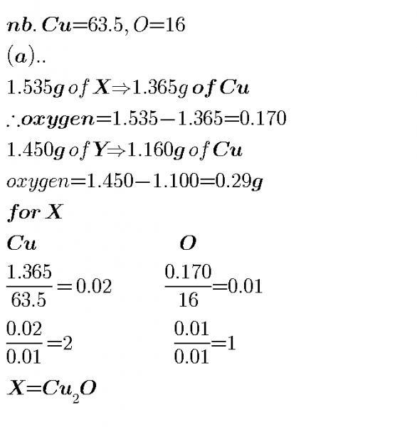 Copper reacting store with oxygen