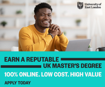 Earn a reputable UK Master's Degree at University of East London - Apply Today