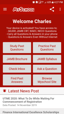 Myschool JAMB CBT Android Mobile App Agent/Reseller - Bronze Package