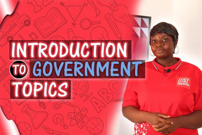 Topics to Be Treated In Government